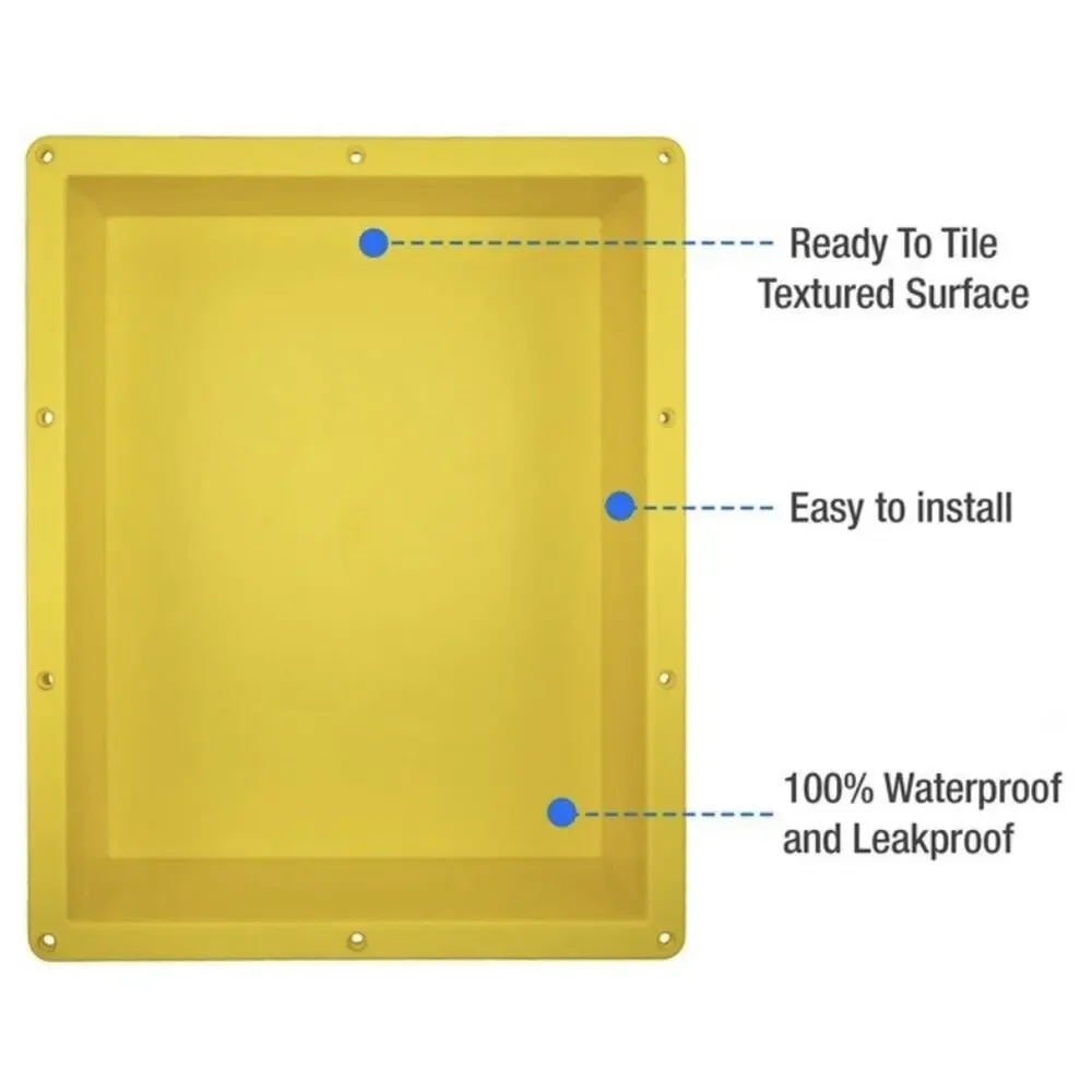 Ready to Tile Single Recessed Shower Niche 16 x 20 X 4 Waterproof NEW